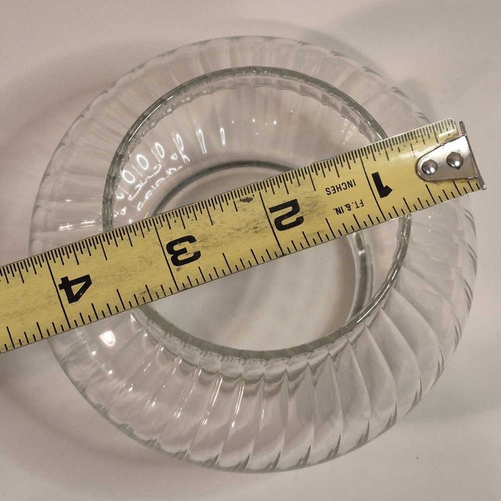 RAWCLIFFE PEWTER Vintage Glass Potpourri Trinket Jar Dish Pewter Iris Detail Lid - Picture 15 of 16